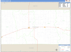 Perkins County, Nebraska Zip Code Wall Map