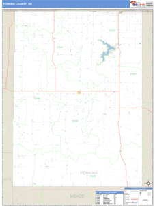 Perkins County, South Dakota Zip Code Wall Map
