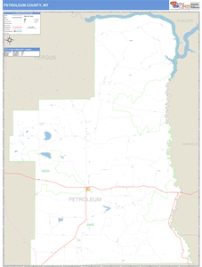 Petroleum County, Montana Zip Code Wall Map