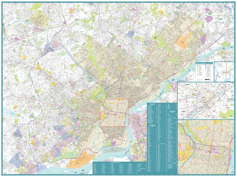 Greater Philadelphia Area City Map Maps.com