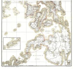 Philippines Military Telegraph Lines Map 1902 