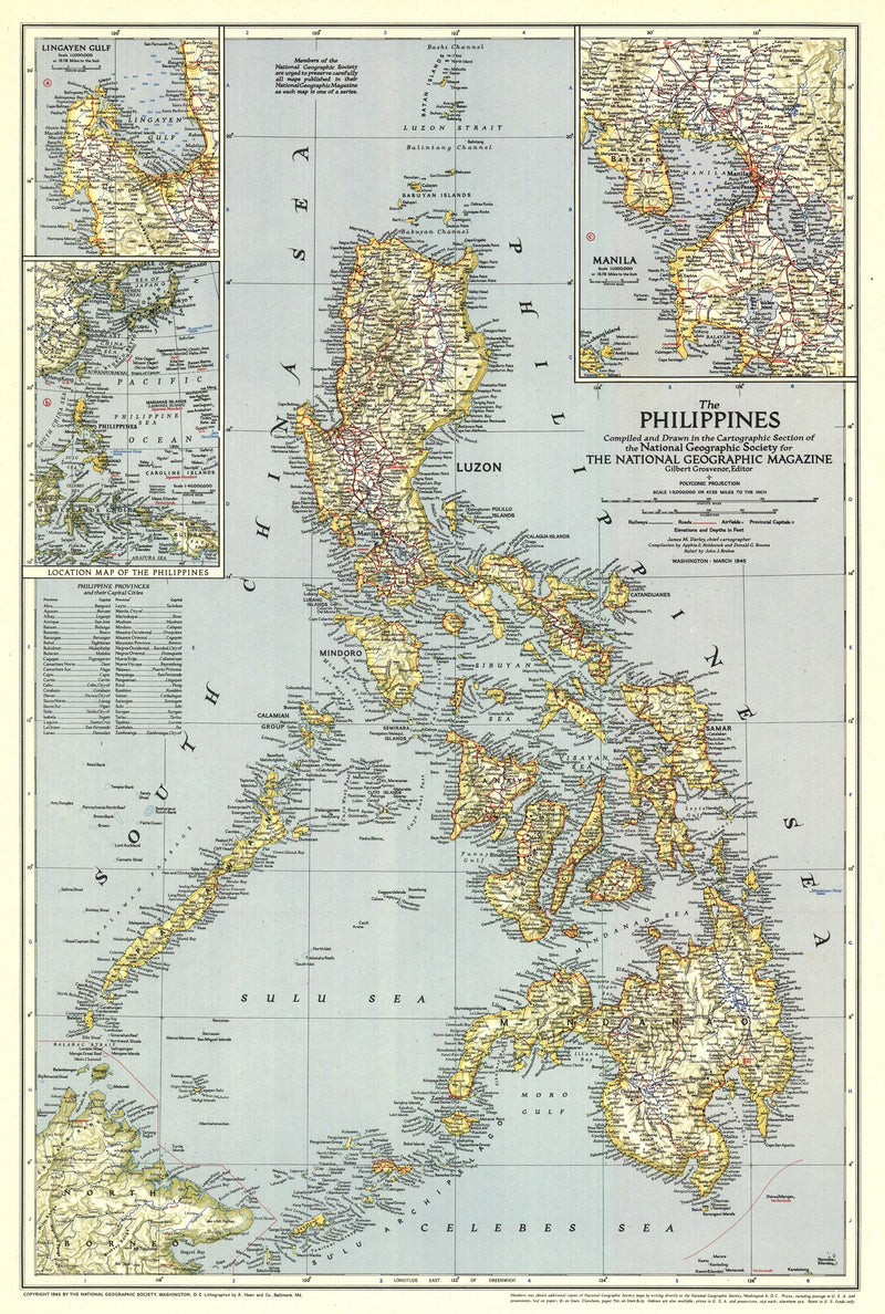Philippines Map 1945 Maps.com