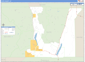 Piute County, Utah Zip Code Wall Map