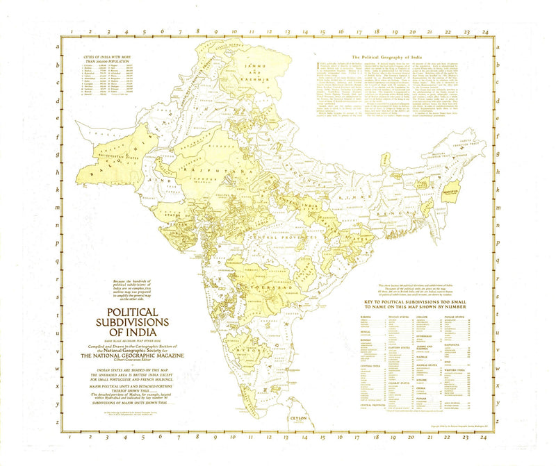 Political Subdivisions Of India Map 1946 Maps.com