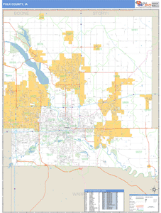 Polk County, Iowa Zip Code Wall Map