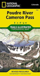 Poudre River and Cameron Pass, Colorado, Folded Map by National Geographic