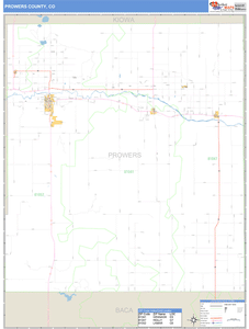 Prowers County, Colorado Zip Code Wall Map
