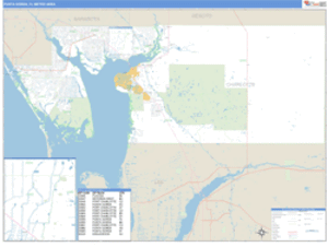 Punta Gorda, Florida Metro Area Wall Map