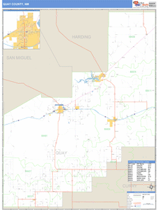 Quay County, New Mexico Zip Code Wall Map
