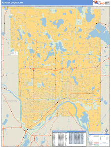 Ramsey County, Minnesota Zip Code Wall Map