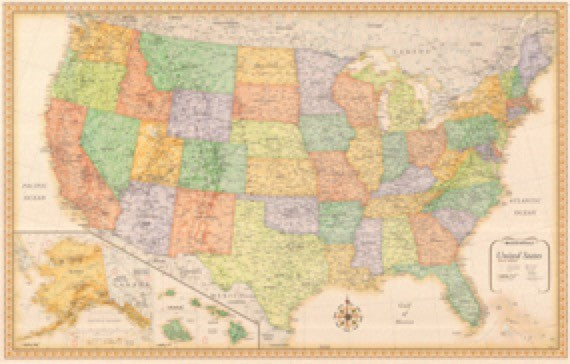 Rand McNally Classic Series USA Wall Map Eastview