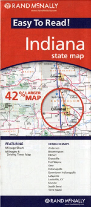 Rand McNally Indiana Travel Map Eastview