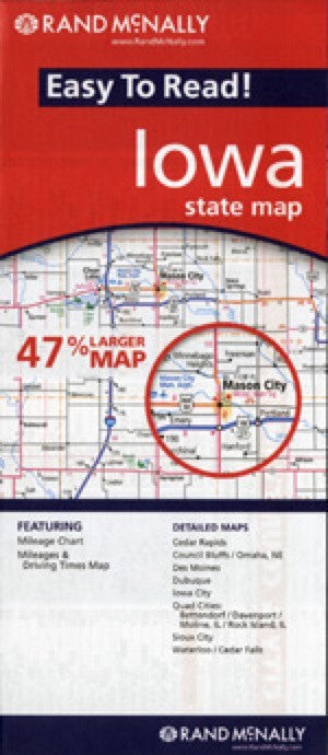 Rand McNally Iowa Travel Map Eastview