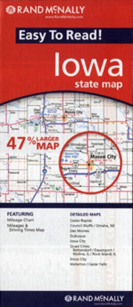 Rand McNally Iowa Travel Map Eastview