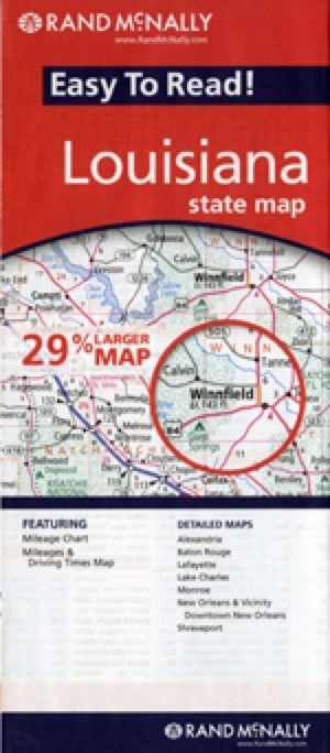 Rand McNally Louisiana Travel Map Eastview