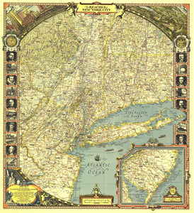 Reaches Of New York City Map 1939