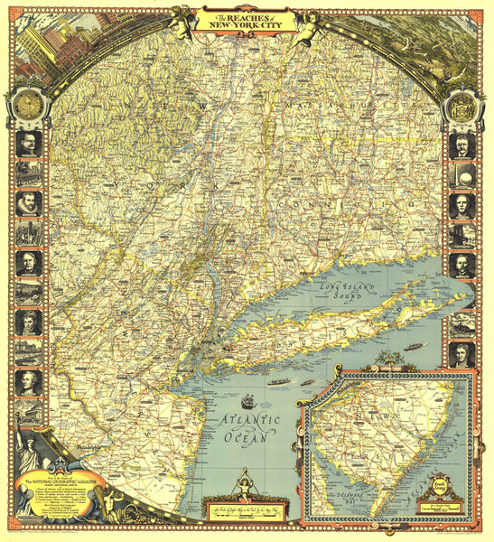 Reaches Of New York City Map 1939 Maps.com