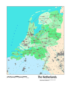 Netherlands Wall Map by Red Graphics