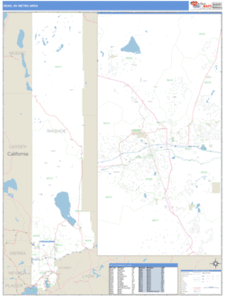 Reno, Nevada Metro Area Wall Map