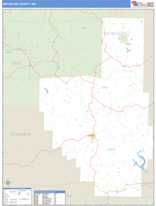 Reynolds County, Missouri Zip Code Wall Map