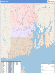 Rhode Island Business Wall Map