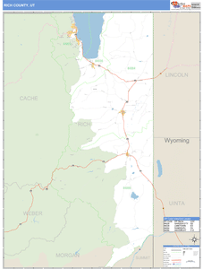 Rich County, Utah Zip Code Wall Map
