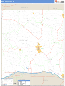 Richland County, Wisconsin Zip Code Wall Map