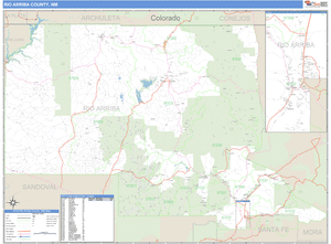 Rio Arriba County, New Mexico Zip Code Wall Map
