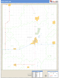 Rock County, Minnesota Zip Code Wall Map
