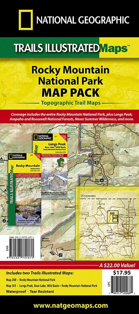 Rocky Mountain National Park, Map Pack Bundle by National Geographic Maps Eastview