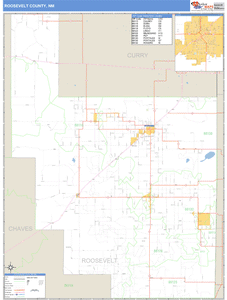 Roosevelt County, New Mexico Zip Code Wall Map