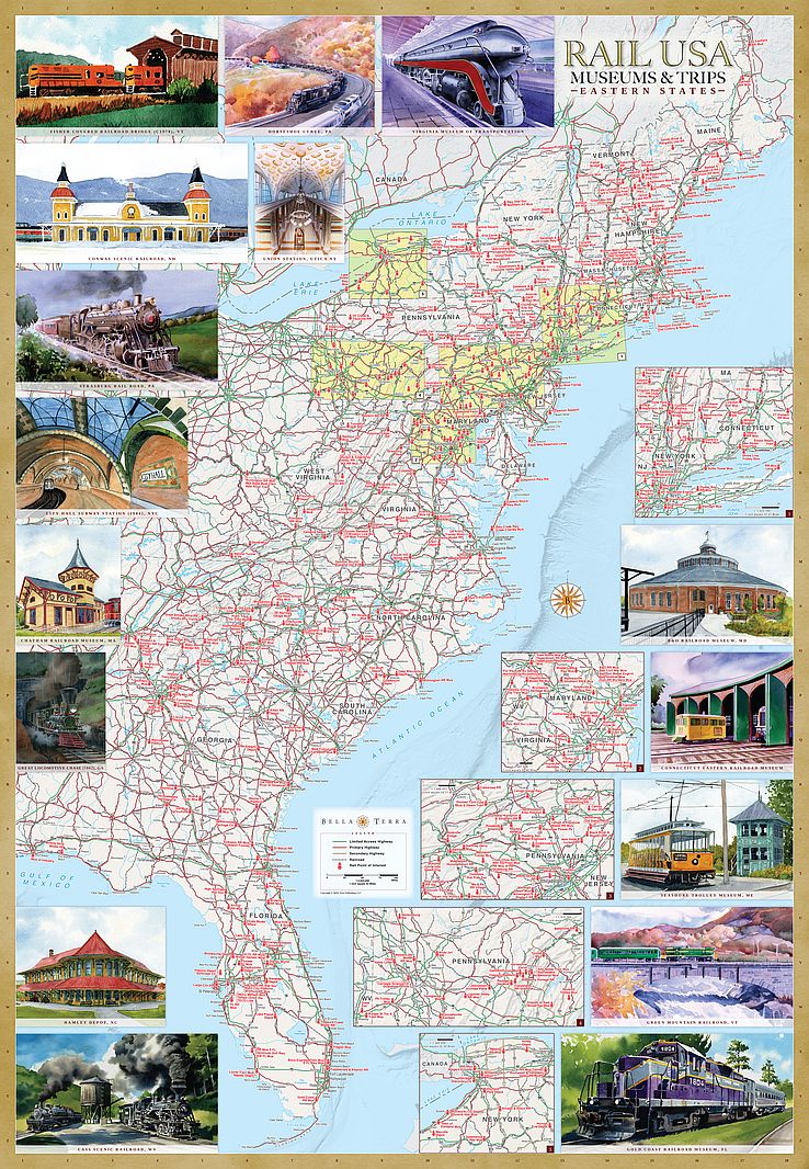 Cover of Rail U.S.A., Eastern States, Museums & Trips