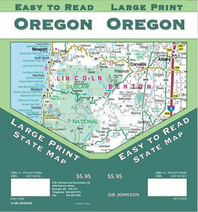 Oregon, large print by GM Johnson
