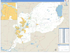 Sacramento-Yolo, California Metro Area Wall Map