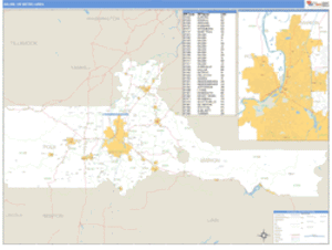 Salem, Oregon Metro Area Wall Map