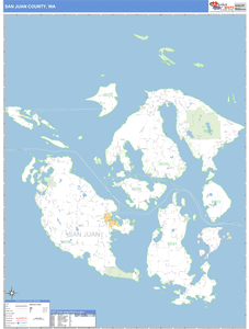 San Juan County, Washington Zip Code Wall Map
