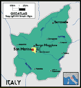 Sanmarino Political Wall Map
