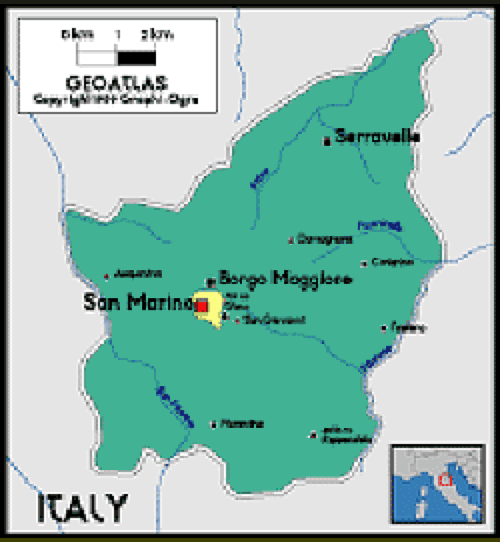 Sanmarino Political Wall Map Maps.com