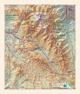 San Jacinto Mountains Wall Map