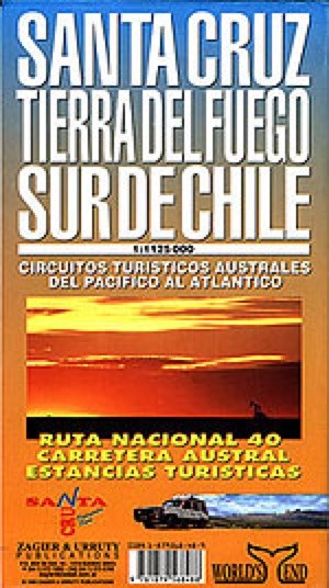 Santa Cruz Tierra del Fuego, Argentina and Southern Chile Travel Map Eastview