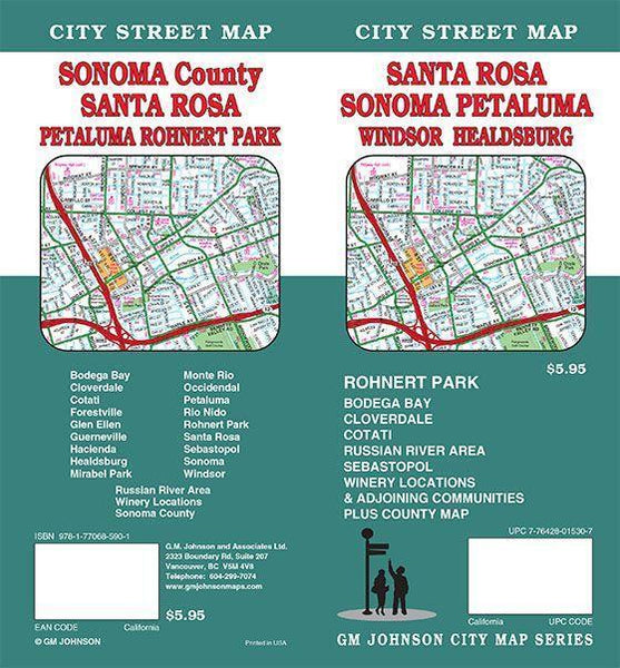 Cover of Santa Rosa, Sonoma, Petaluma, Windsor and Healdsburg, California by GM Johnson