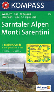 Sarntal Alps Hiking Map By Kompass