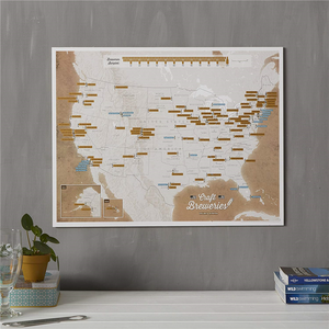 Collect and Scratch - USA Craft Breweries Map by Maps International Ltd.