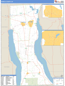 Seneca County, New York Zip Code Wall Map