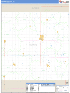 Seward County, Nebraska Zip Code Wall Map