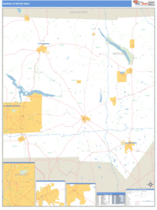 Sharon, Pennsylvania Metro Area Wall Map