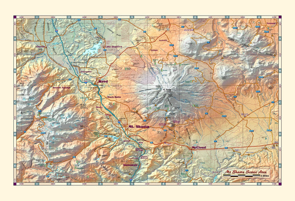 Mt. Shasta Area Wall Map Maps.com