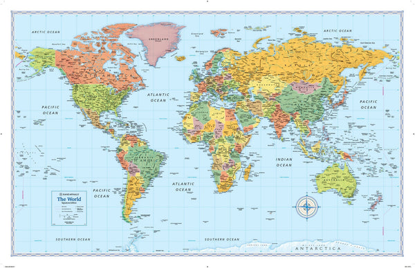 Rand McNally Signature Series World Wall Map Eastview
