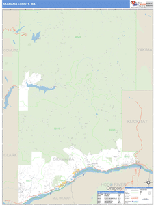Skamania County, Washington Zip Code Wall Map