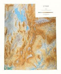 Utah, Physical Wall Map by Raven Maps Eastview